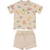 Summer Fun 2Pc Set, Beige Multi - Mixed Apparel Set - 1 - thumbnail