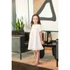 Striped Faux Tab Short Sleeve Dress, White - Dresses - 2