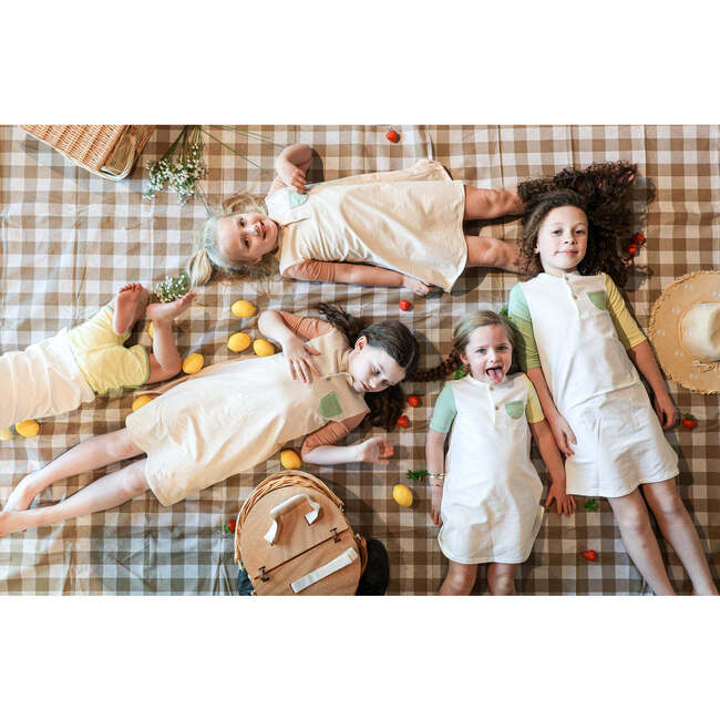 Sunshine Rainbows Short Sleeve Dress, Sage - Dresses - 4