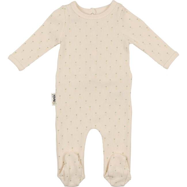 Ribbed Pineapple Footie and Beanie Set, Beige Boy