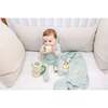Ribbed Pineapple Footie and Beanie Set, Sage - Footie Pajamas - 2