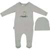 Rain Boot Print Footie, Blue - Footie Pajamas - 1 - thumbnail