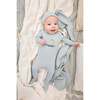 Rain Boot Print Footie and Beanie Set, Blue - Footie Pajamas - 2