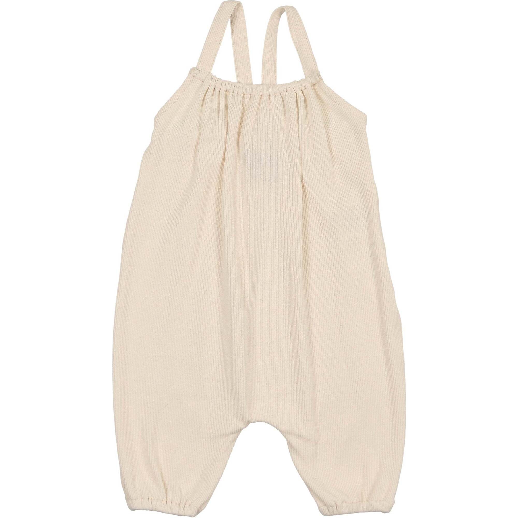 Pretty Garden Romper, Beige Boy - Rompers - 1