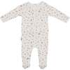 Pointelle Petals Footie and Beanie Set, Ivory - Footie Pajamas - 1 - thumbnail
