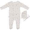 Pointelle Petals Footie, Ivory - Footie Pajamas - 1 - thumbnail