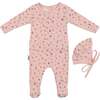 Pointelle Petals Footie, Mauve - Footie Pajamas - 1 - thumbnail
