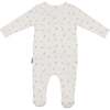 Pointelle Leaves Footie and Beanie Set, Ivory - Footie Pajamas - 1 - thumbnail