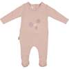 Line Art Footie and Beanie Set, Powder Pink - Footie Pajamas - 1 - thumbnail