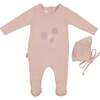Line Art Footie, Powder Pink - Footie Pajamas - 1 - thumbnail