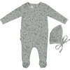 Soft Vines Footie, Sky Blue - Footie Pajamas - 1 - thumbnail