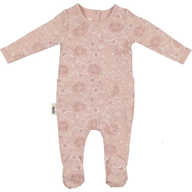 Soft Roses Footie and Beanie Set, Mauve