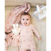 Soft Roses Footie and Beanie Set, Mauve - Footie Pajamas - 2