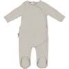 Snap Wrap Footie and Beanie Set, Mint - Footie Pajamas - 1 - thumbnail