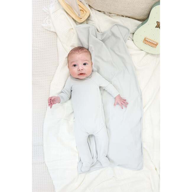 Snap Wrap Footie and Beanie Set, Mint - Footie Pajamas - 2