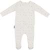 Elegant Leaves Footie and Beanie Set, Ivory - Footie Pajamas - 1 - thumbnail