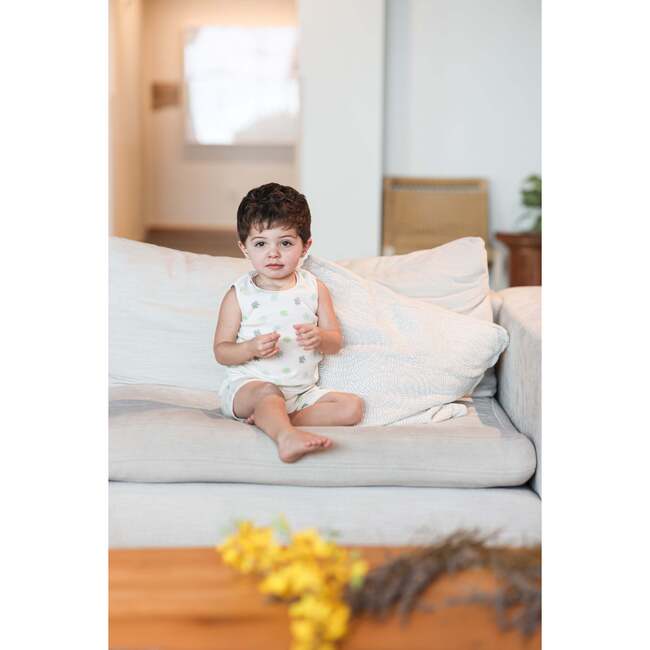 Floral Ribbed 2Pc Set, Beige Boy - Mixed Apparel Set - 3