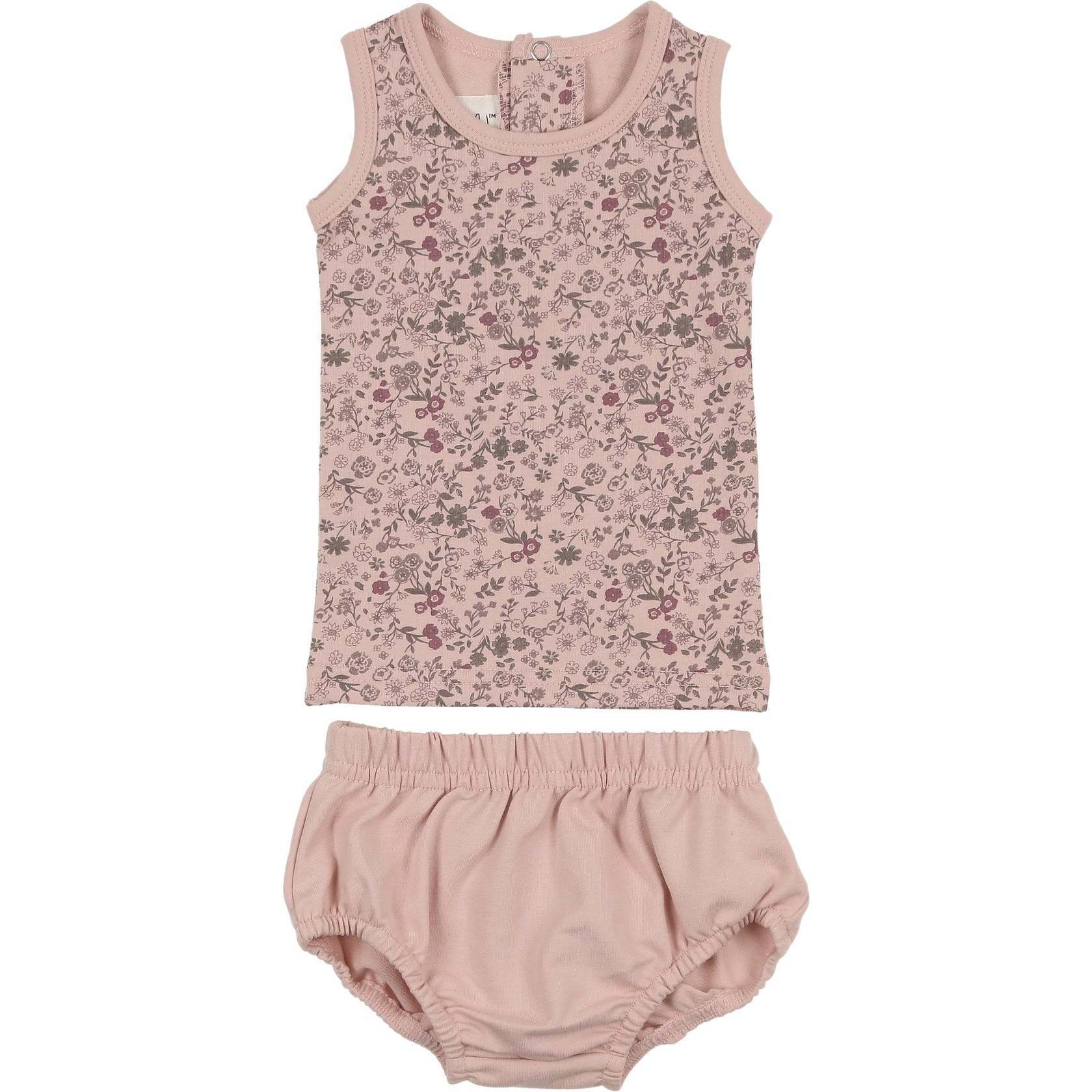 Elegant Floral Bloomer Set, Mauve - Bloomers - 1
