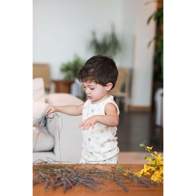 Floral Ribbed 2Pc Set, Beige Boy - Mixed Apparel Set - 4