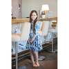 Blue Garden 3/4 Sleeve Dress, White Blue - Dresses - 2