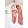 Blooming Bouquet Footie and Beanie Set, Rust - Footie Pajamas - 2