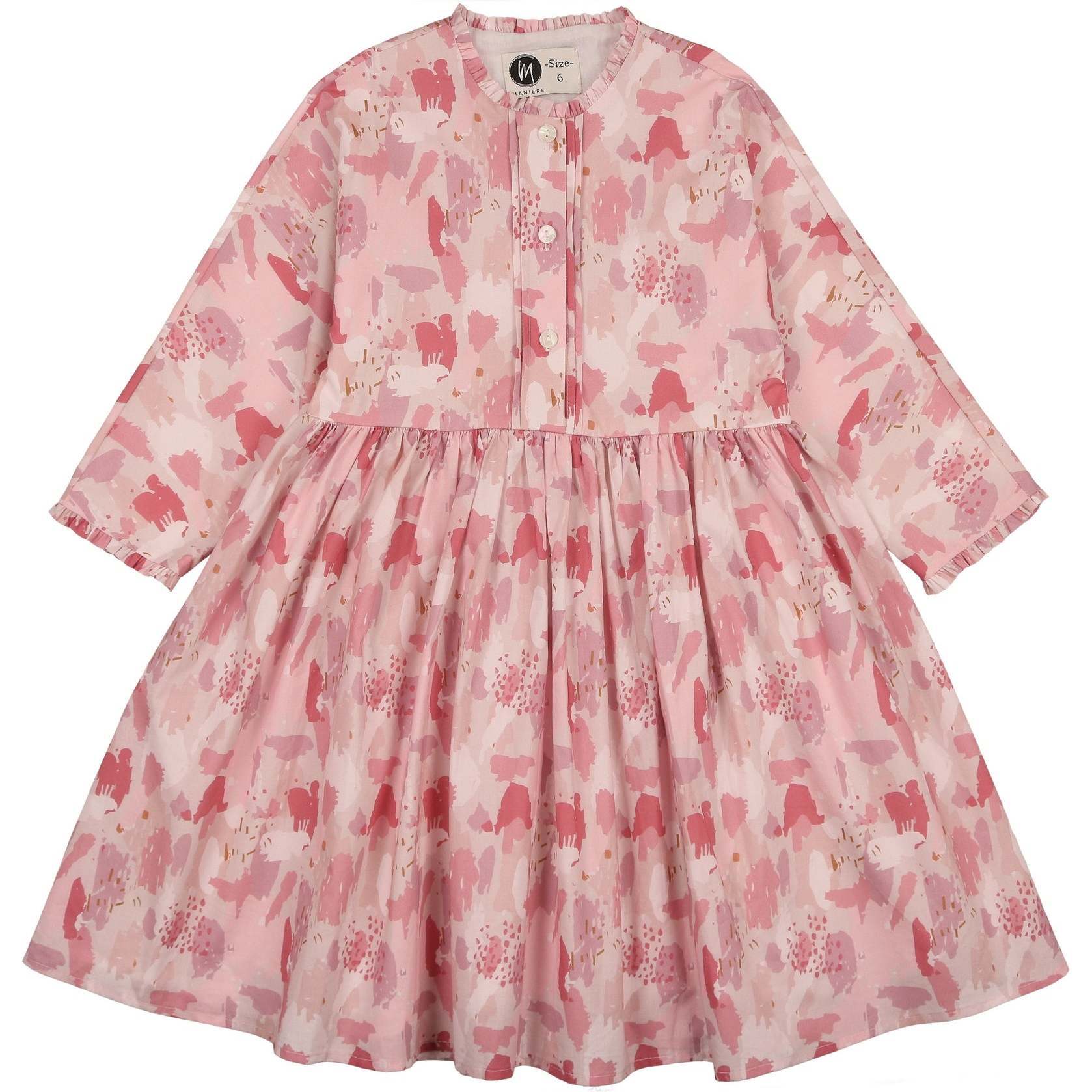 Artistry Poplin 3/4 Sleeve Dress, Mauve - Dresses - 1