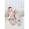 Elegant Floral Footie, Girls Biscuit - Footie Pajamas - 4