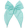 Fable Bow, Teal Gingham - Bows - 1 - thumbnail
