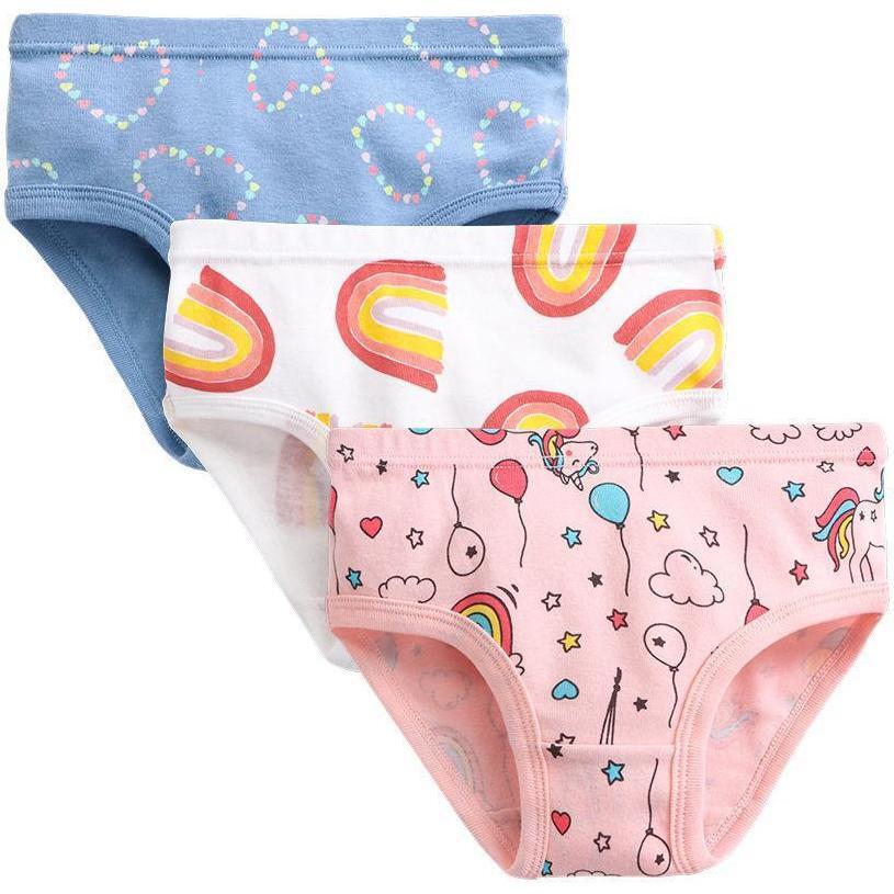 Girls 3 Pack Underwear Blue Hearts Edition - Underwear - 1