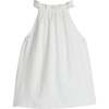 Mod Sleeveless Top, White Pointelle - Blouses - 1 - thumbnail