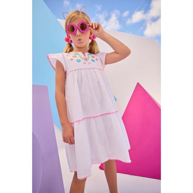 Positano Dress, Multi Embroidery - Dresses - 3