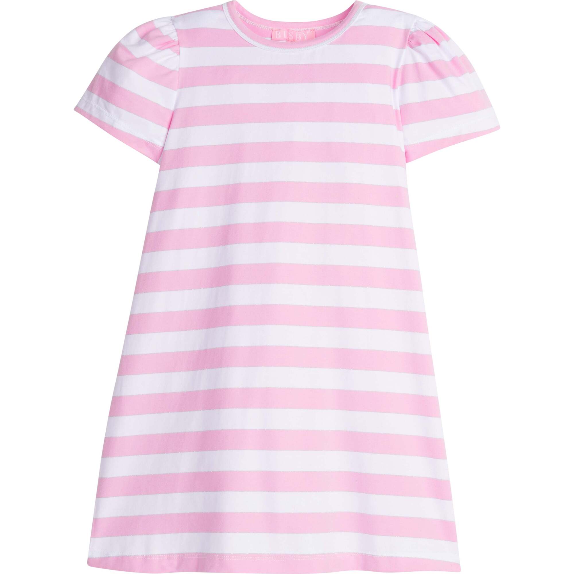 Everyday Dress, Pink Metallic Stripe - Dresses - 1
