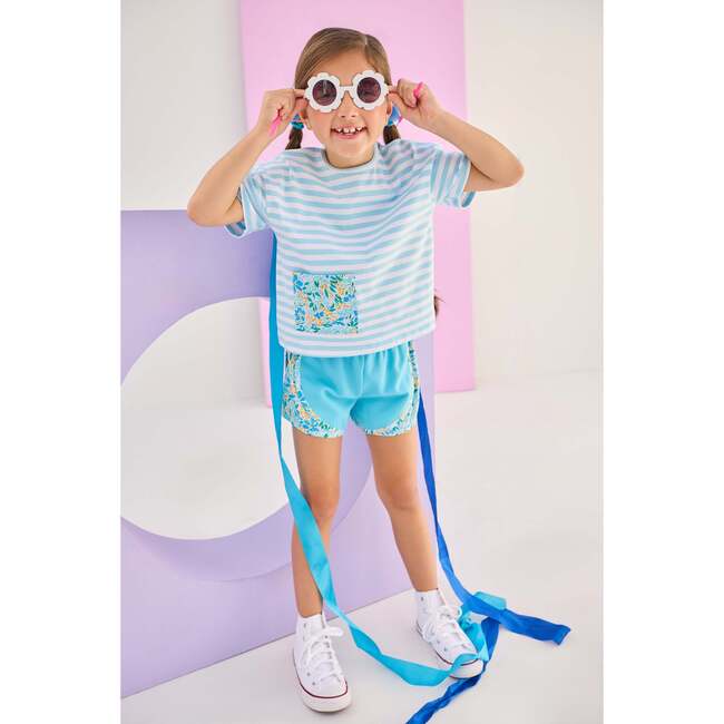 Boxy Tee, Frangipani Blue - T-Shirts - 2