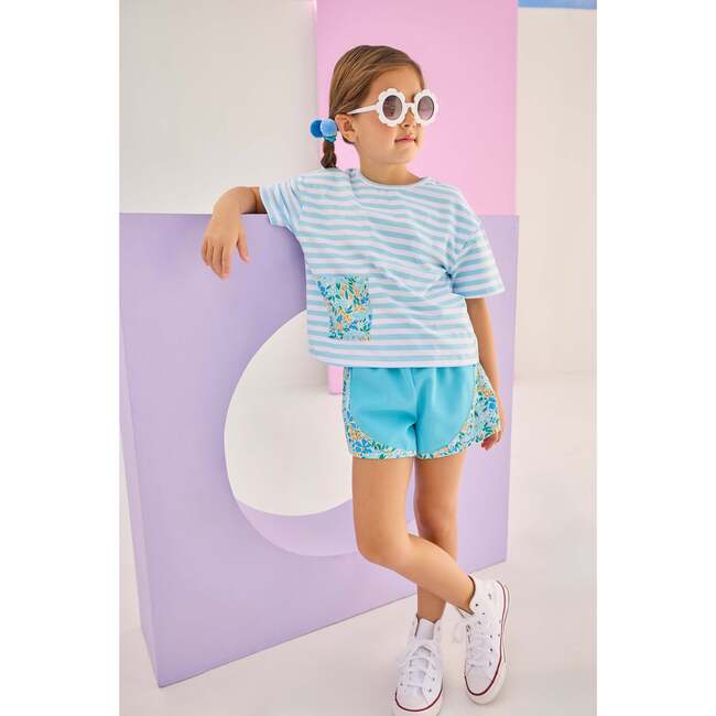 Boxy Tee, Frangipani Blue - T-Shirts - 3