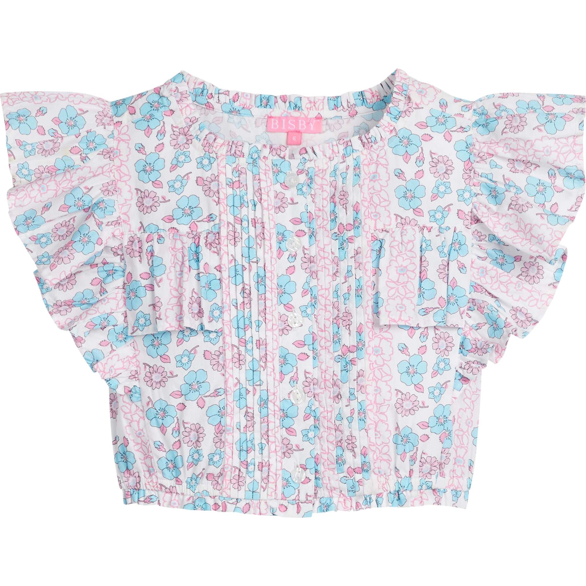 Annie Top, Marguerite Floral Pink - Blouses - 1