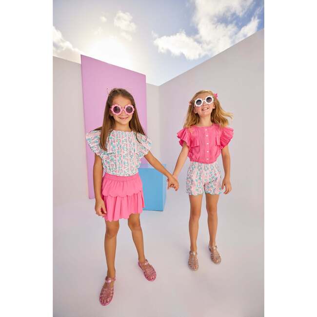 Annie Top, Marguerite Floral Pink - Blouses - 2