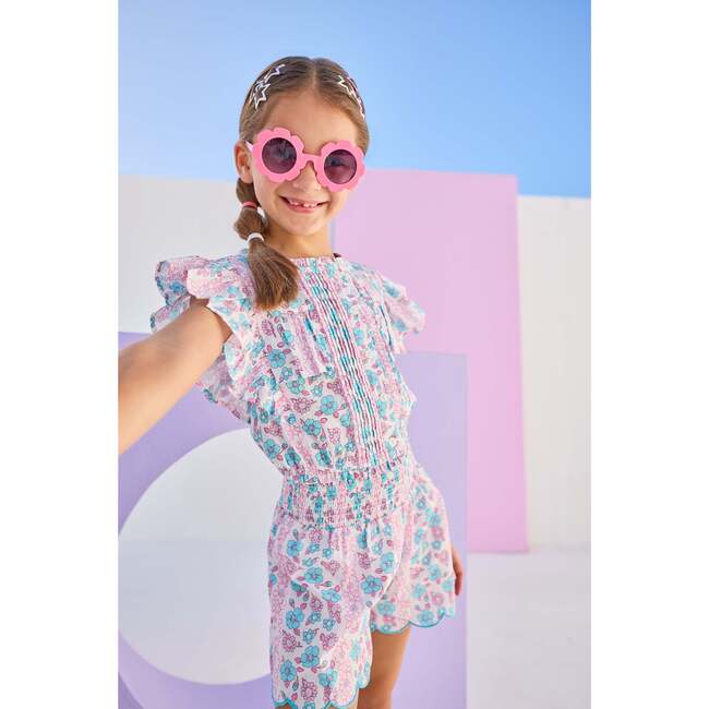 Annie Top, Marguerite Floral Pink - Blouses - 3