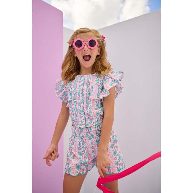 Annie Top, Marguerite Floral Pink - Blouses - 4