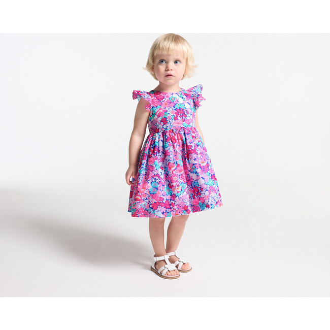 Baby Girl Dress In Liberty Fabric Blue Multicolour - Dresses - 2
