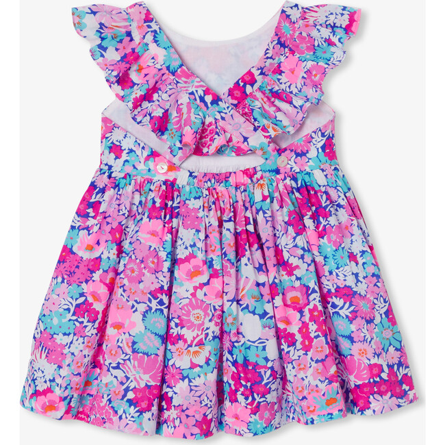 Baby Girl Dress In Liberty Fabric Blue Multicolour - Dresses - 4