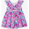 Baby Girl Dress In Liberty Fabric Blue Multicolour - Dresses - 4