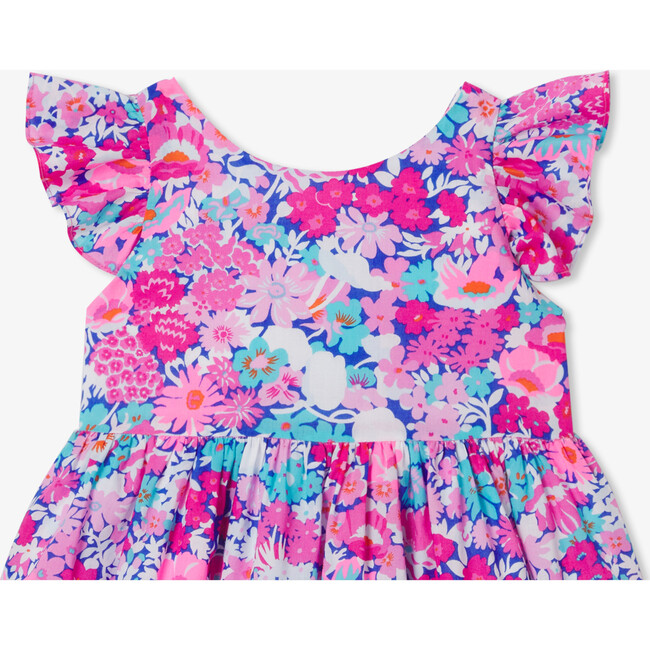 Baby Girl Dress In Liberty Fabric Blue Multicolour - Dresses - 5