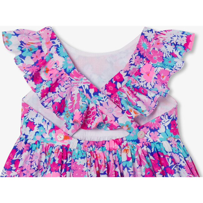 Baby Girl Dress In Liberty Fabric Blue Multicolour - Dresses - 6