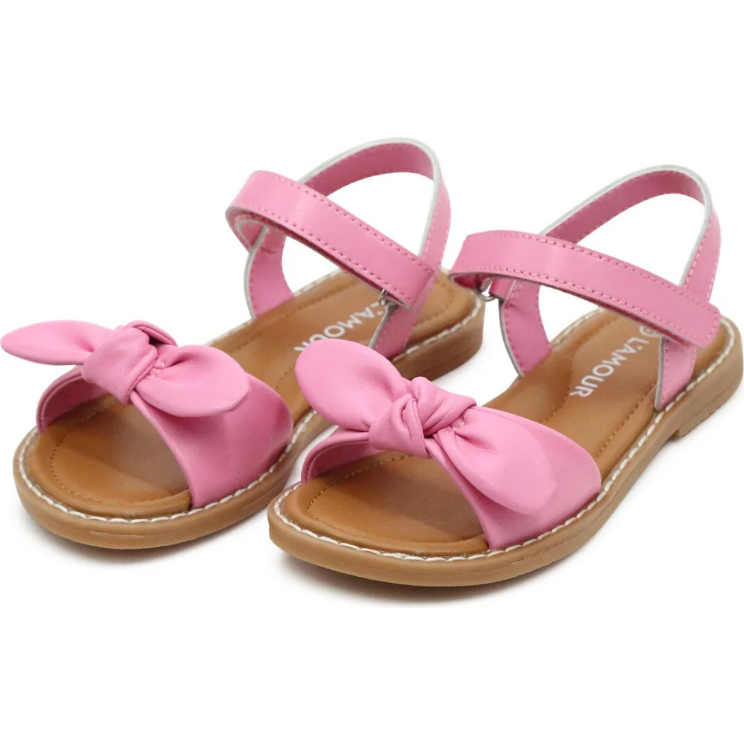 Pamela Knotted Bow Sandal, Malibu Pink - Sandals - 1