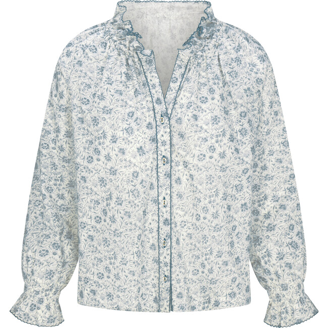 Harper Top in Floral Blues