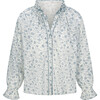 Harper Top in Floral Blues - Blouses - 1 - thumbnail
