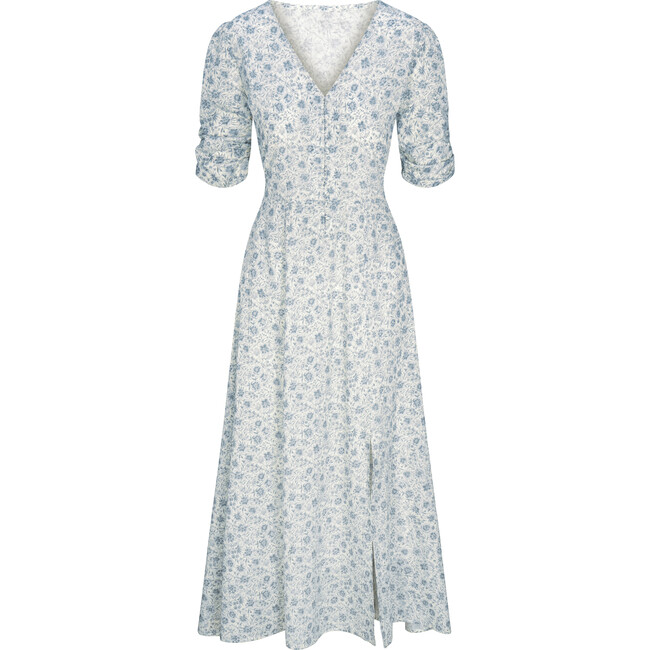 Elaine Dress in Floral Blues