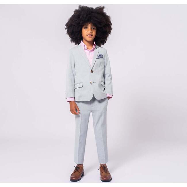 Stretchy Suit Pant, High Rise Grey - Pants - 2