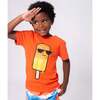 Graphic Short Sleeve Tee, Orange - T-Shirts - 2