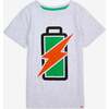 Graphic Short Sleeve Tee, Cloud Heather - T-Shirts - 1 - thumbnail